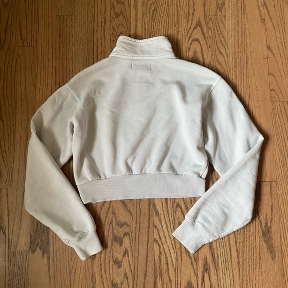 Aritzia TNA quarter half zip sweatshirt collar sweats crop XXS XS 00 0 2 cozy - Picture 6 of 6